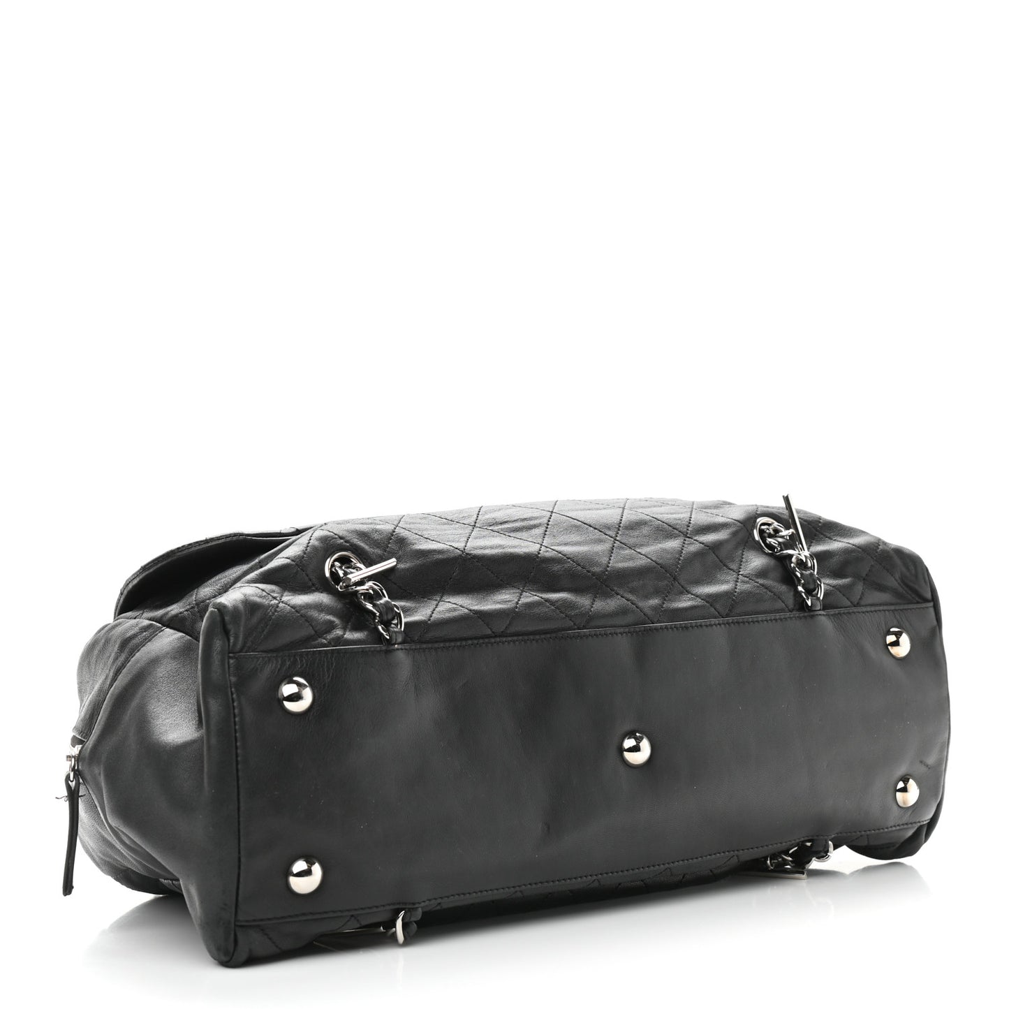 Lambskin Quilted Small Camera Case Black