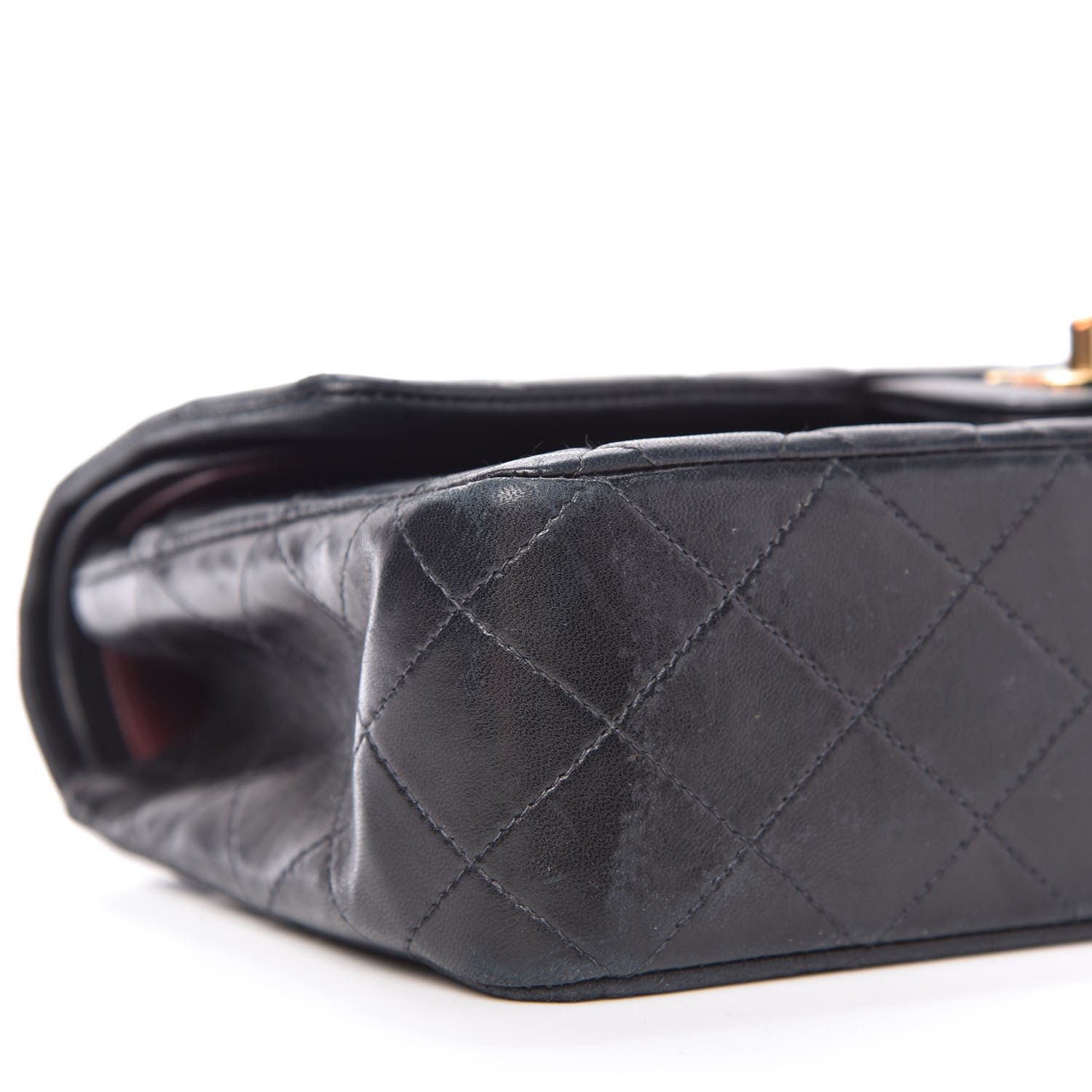 Chanel Lambskin Quilted Medium Double Flap Navy 6 of 10