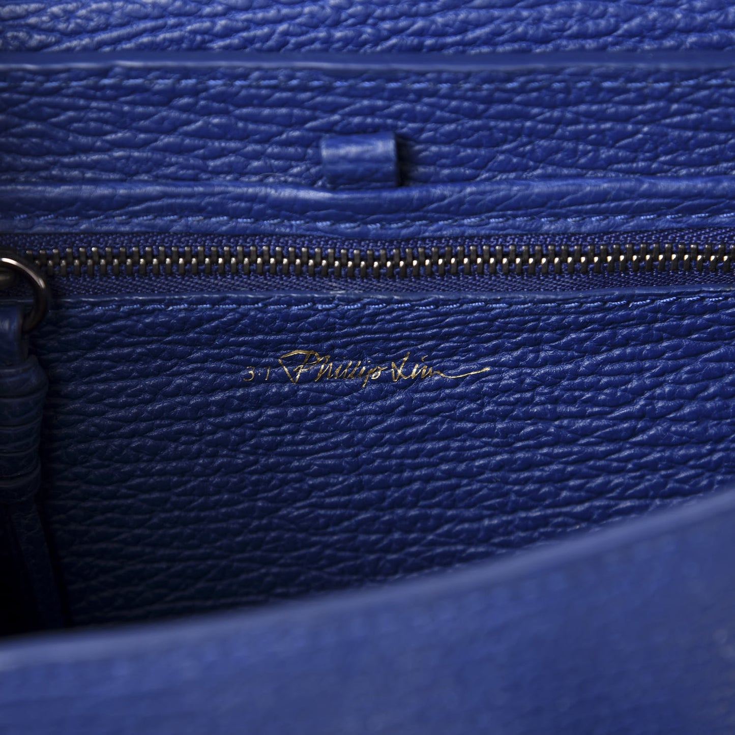 3.1 Textured Calfskin Mini Pashli Satchel Cobalt