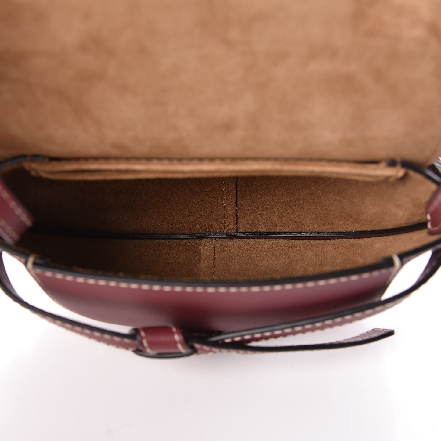 Calfskin Mini Gate Crossbody Bag Wine