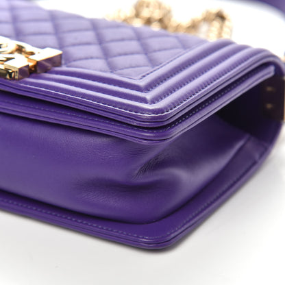 Chanel Calfskin Quilted Small Boy Flap Purple 10 of 12
