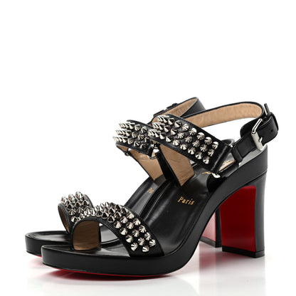 Christian Louboutin Nappa Spike Bikool 85 Sandals 36.5 Black 3 of 10