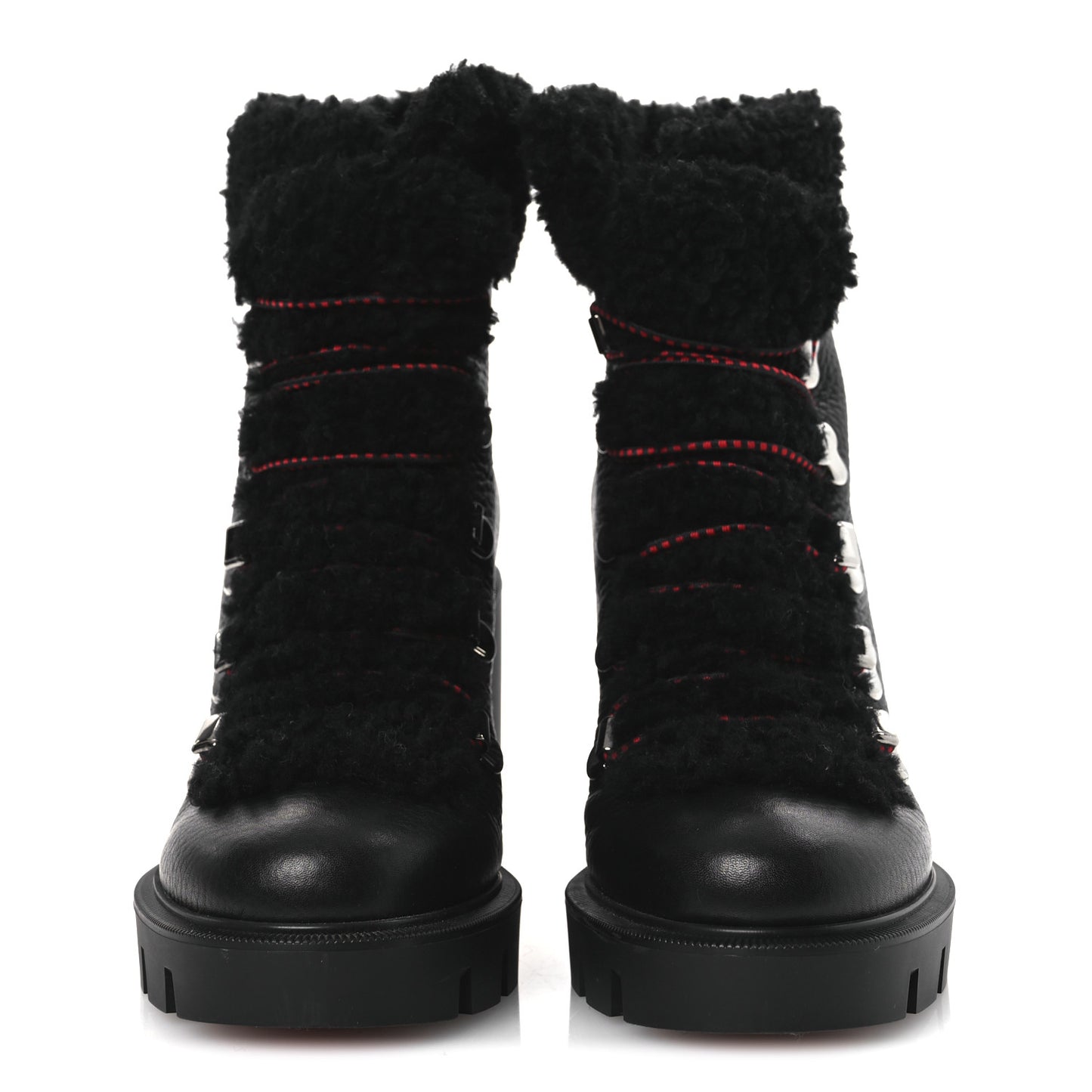 Grained Calfskin Shearling Edelvizir 70 Ankle Boots 36 Black