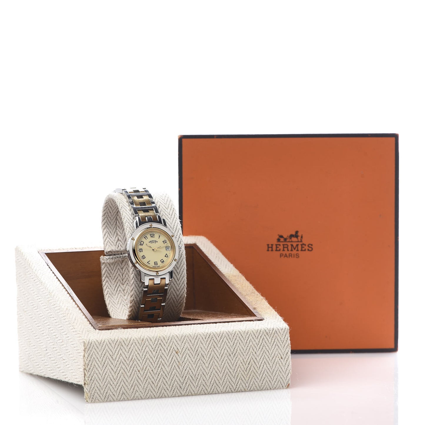 Stainless Steel 24mm Clipper Quartz Watch Gold