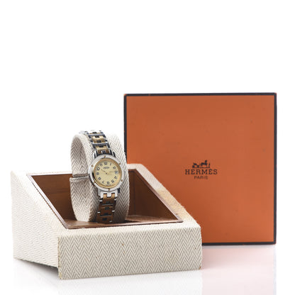 Hermes Stainless Steel 24mm Clipper Quartz Watch Gold 6 of 6