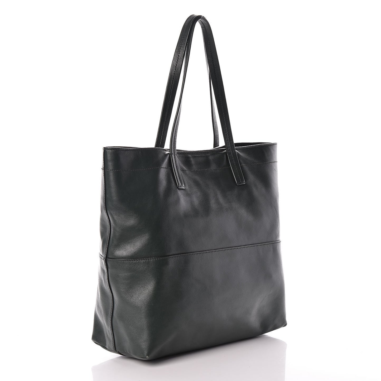 Vitello Soft Calfskin Shopping Tote Dark Green