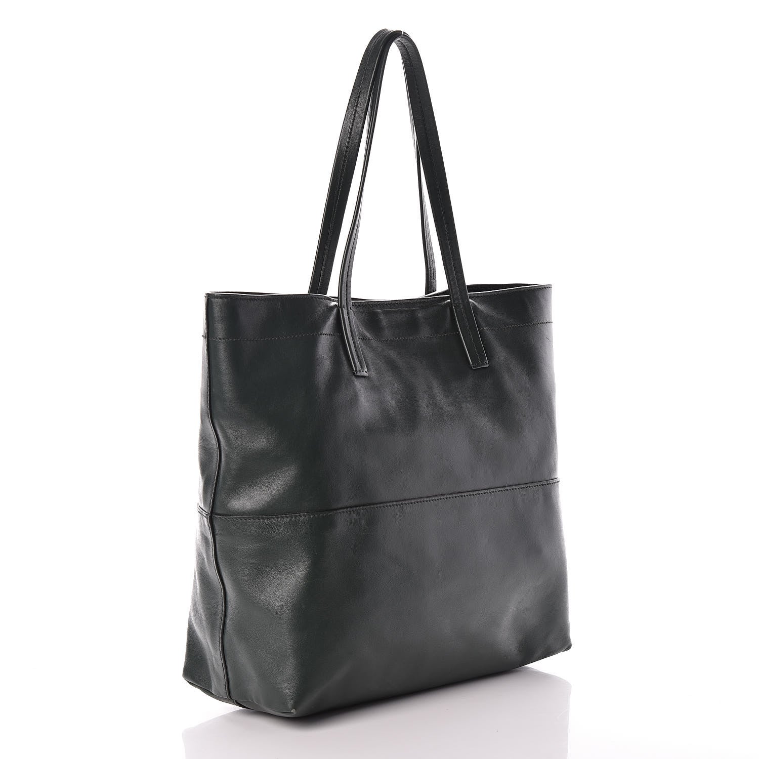 Miu Miu Vitello Soft Calfskin Shopping Tote Dark Green 3 of 12