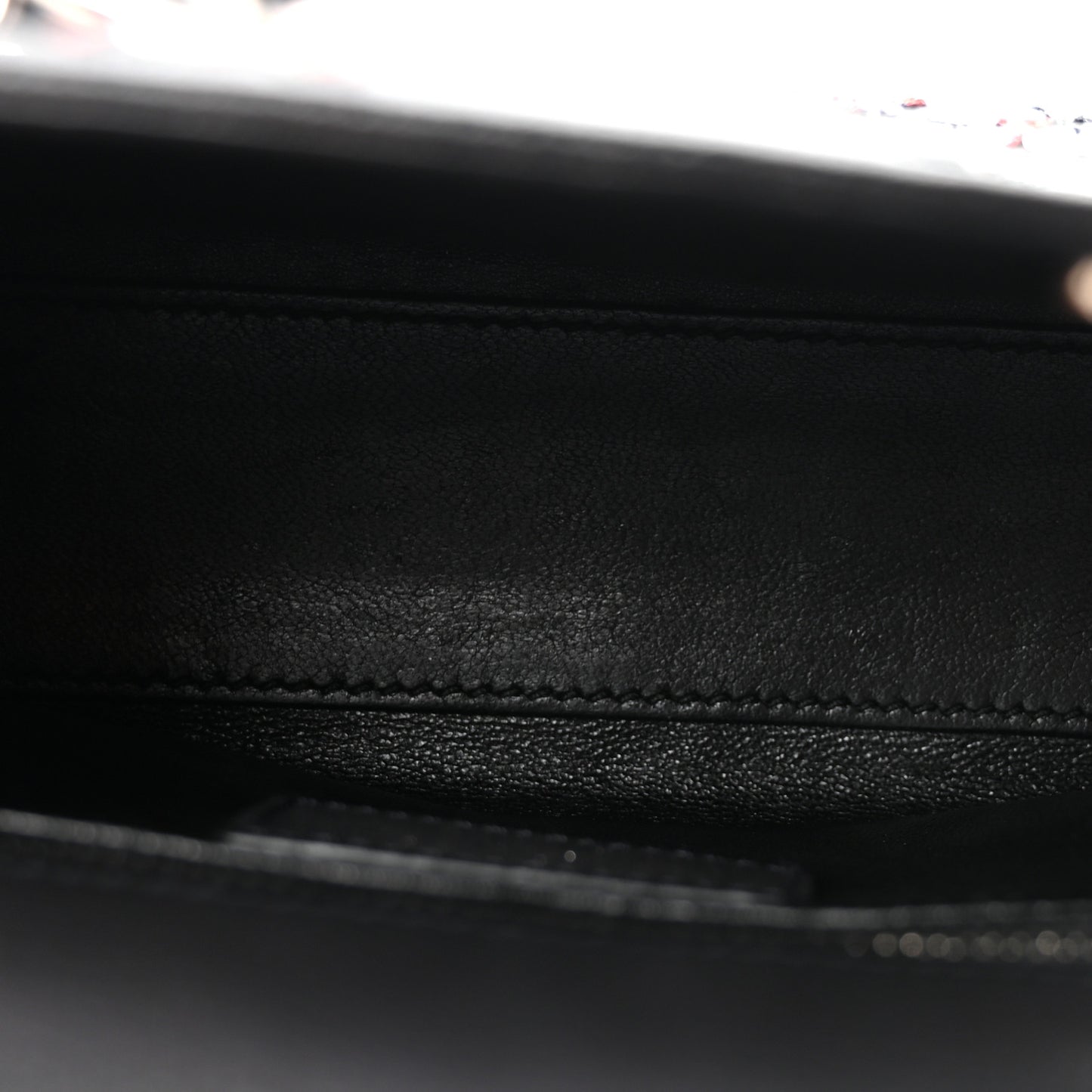 Goatskin Sequin Embroidered Mini Lady Dior Black