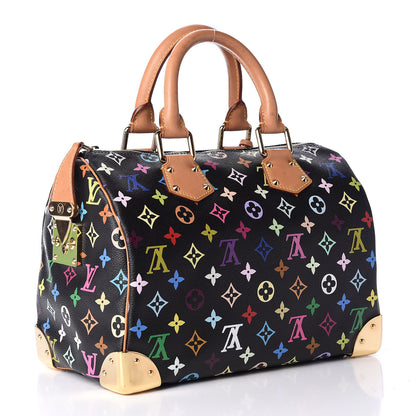 Louis Vuitton Monogram Multicolor Speedy 30 Black 2 of 13