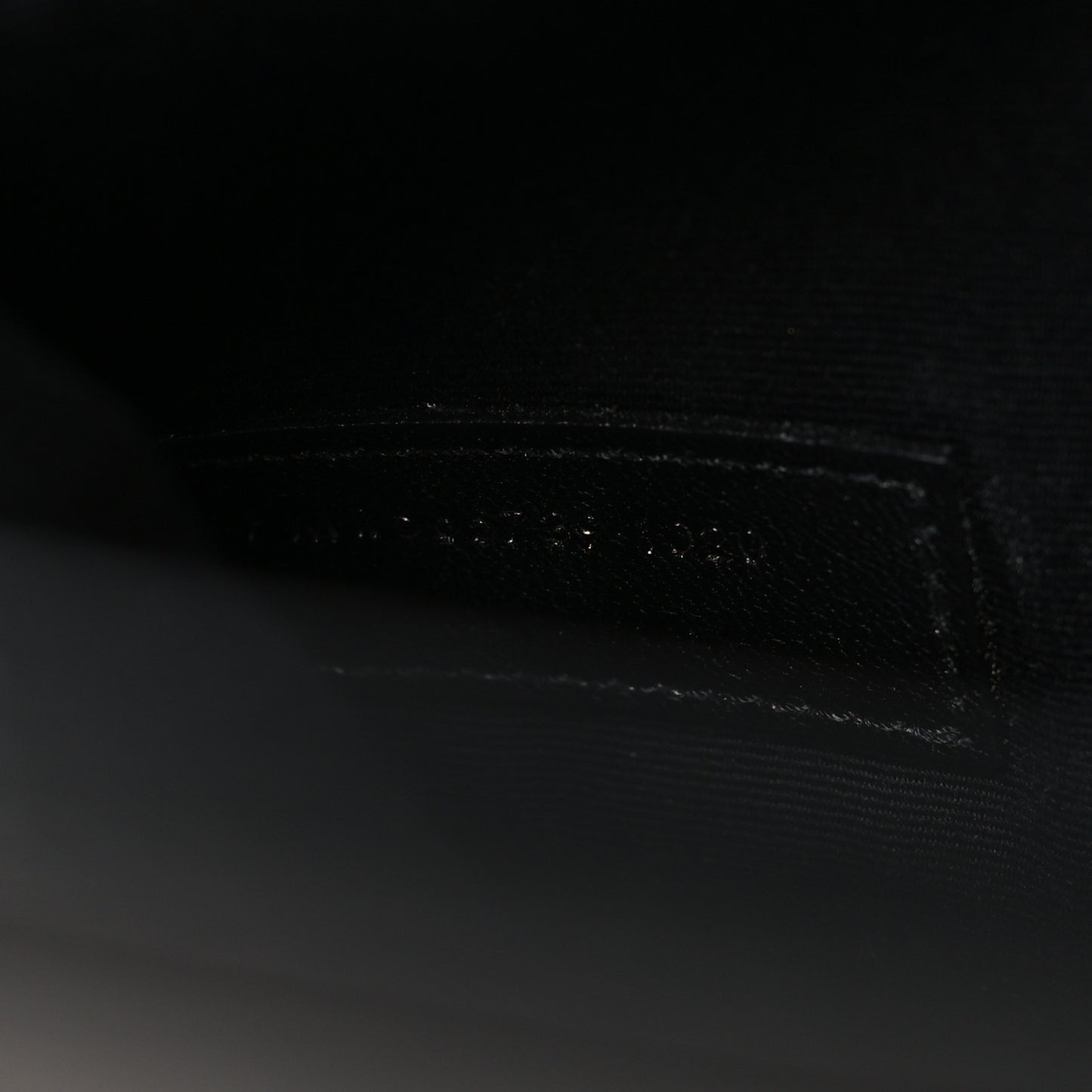Calfskin Crocodile Embossed Uptown Monogram Pouch Black