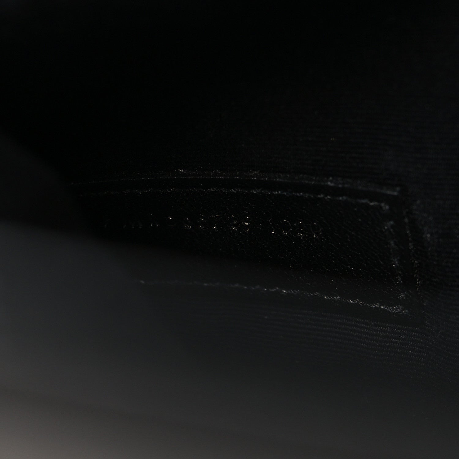 Saint Laurent Calfskin Crocodile Embossed Uptown Monogram Pouch Black 7 of 7