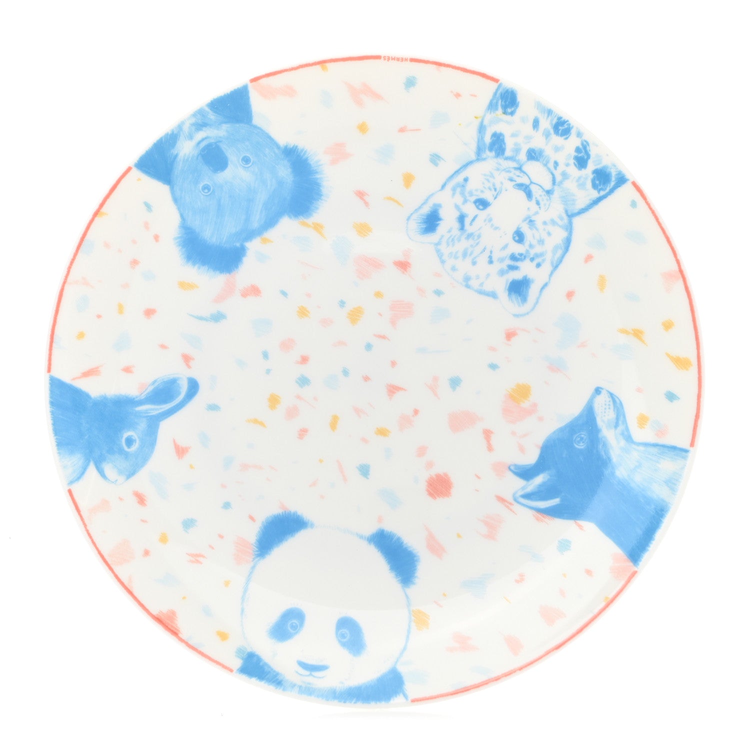 Hermes Porcelain Passe-Passe Dessert Plate 1 of 7