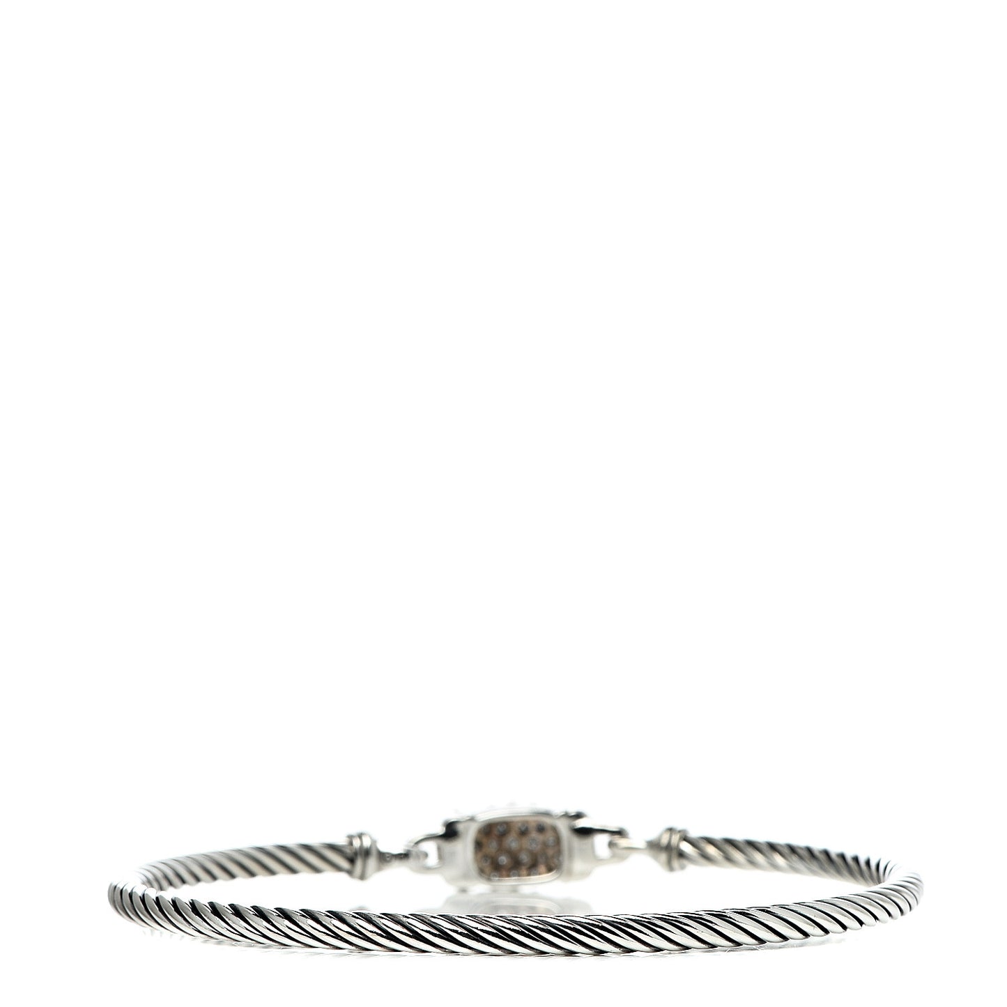 Sterling Silver Diamond 3mm Small Wheaton Bracelet