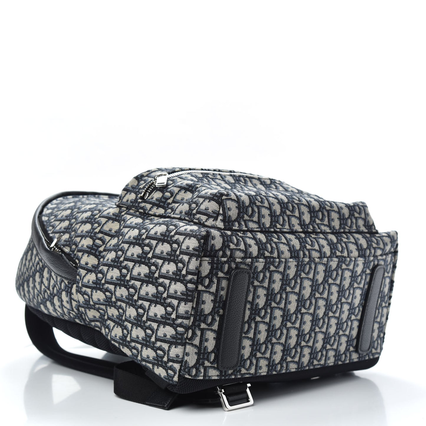 Oblique Calfskin Rider Backpack Beige Black