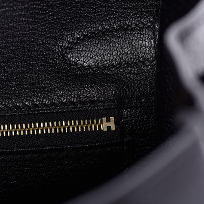 Hermes Taurillon Novillo Shiny Niloticus Crocodile Birkin Touch 30 Black 20 of 32