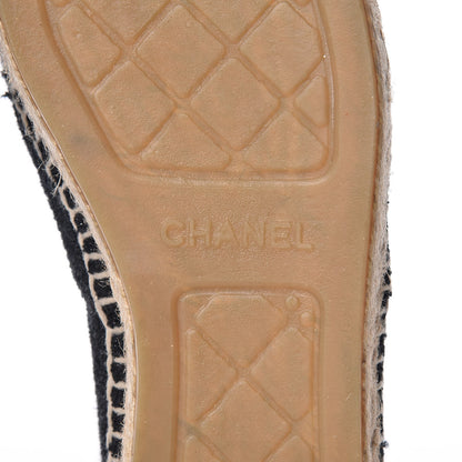 Chanel Fabric Patent Calfskin CC Espadrilles 39 Black 7 of 10