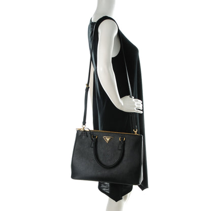 Prada Saffiano Medium Galleria Double Zip Tote Black 2 of 8