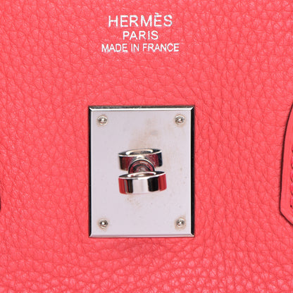 Hermes Taurillon Clemence Birkin 35 Bougainvillea 18 of 24