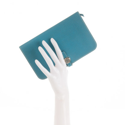 Hermes Togo Dogon Duo Wallet Blue Jean 2 of 9