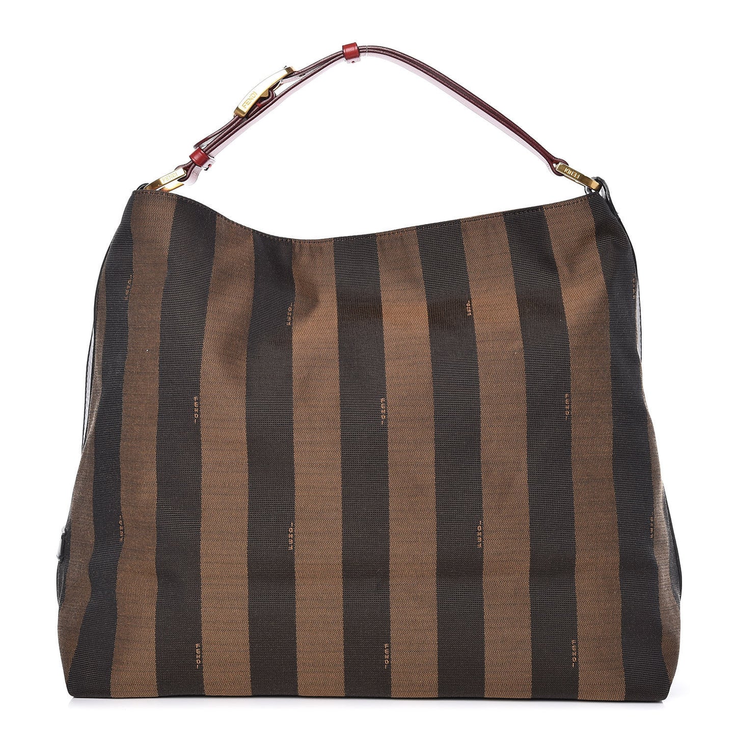 Pequin Cuoio Vegetale Large Hobo Tobacco Rosso Black