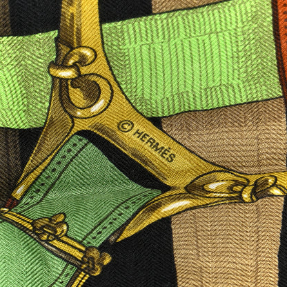 Hermes Cashmere Silk Cavalcadour Shawl 140 4 of 6