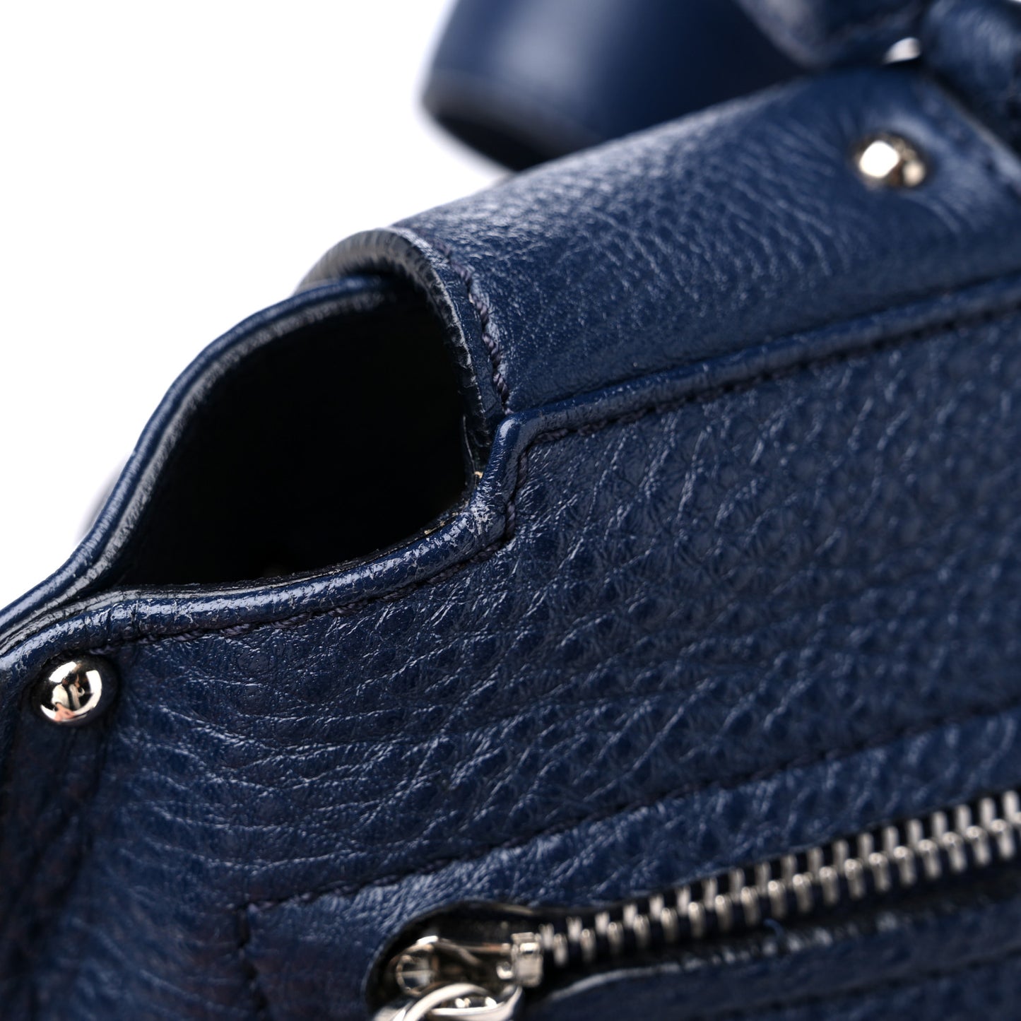 Calfskin Medium Sofia Satchel Navy