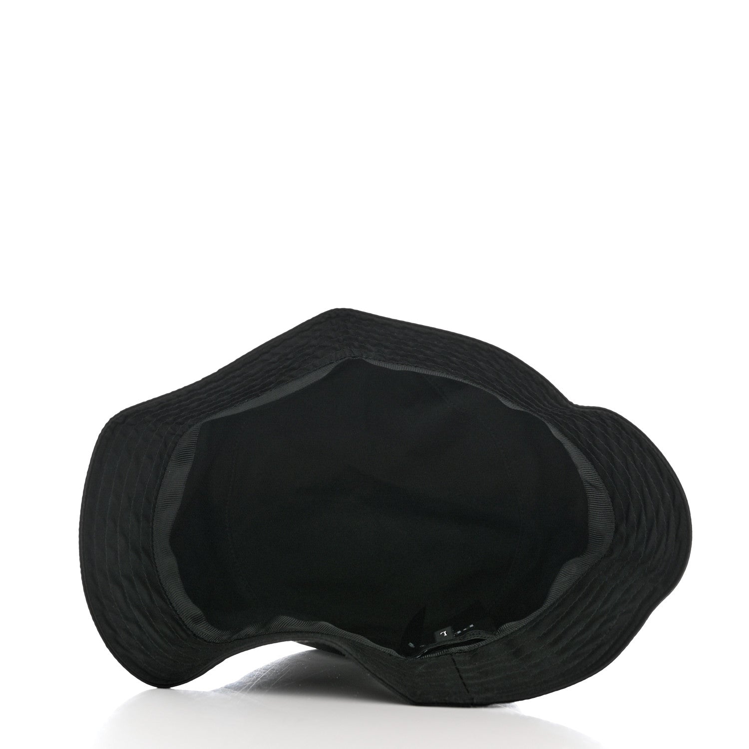 Prada Re-Nylon Rubber Logo Mens Bucket Hat L Black 7 of 8