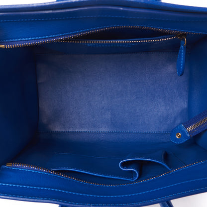 Celine Smooth Calfskin Mini Luggage Royal Blue 4 of 9