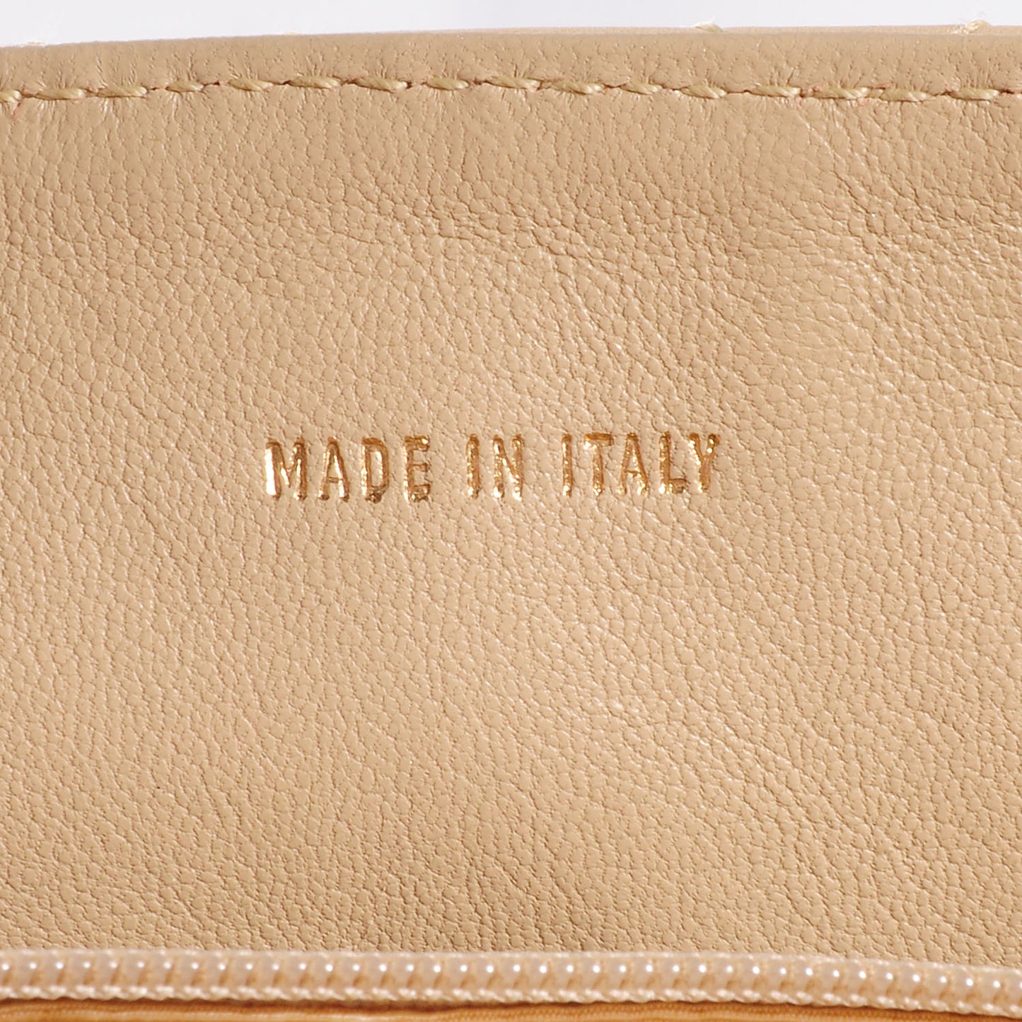 Lambskin Bekko Resin Small Single Flap Beige