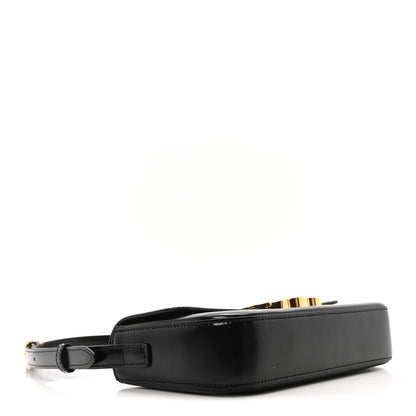 Celine Shiny Calfskin Triomphe Shoulder Bag Black 4 of 10