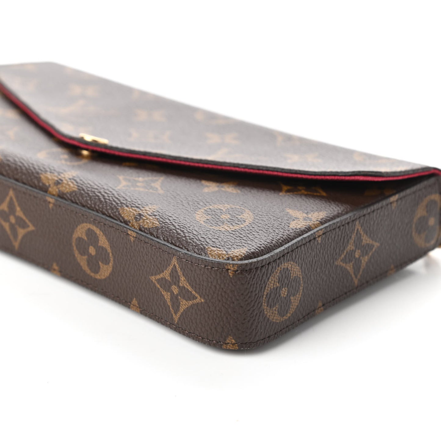 Monogram Pochette Felicie Chain Wallet Fuchsia