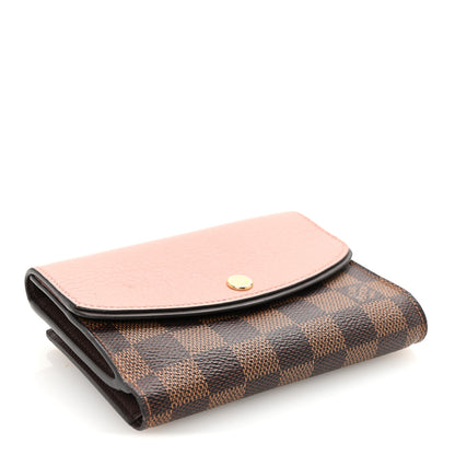 Louis Vuitton Damier Ebene Normandy Compact Wallet Rose Ballerine 4 of 6