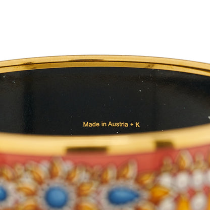 Hermes Enamel Printed Wide Parures Des Maharajas Bracelet 65 4 of 4