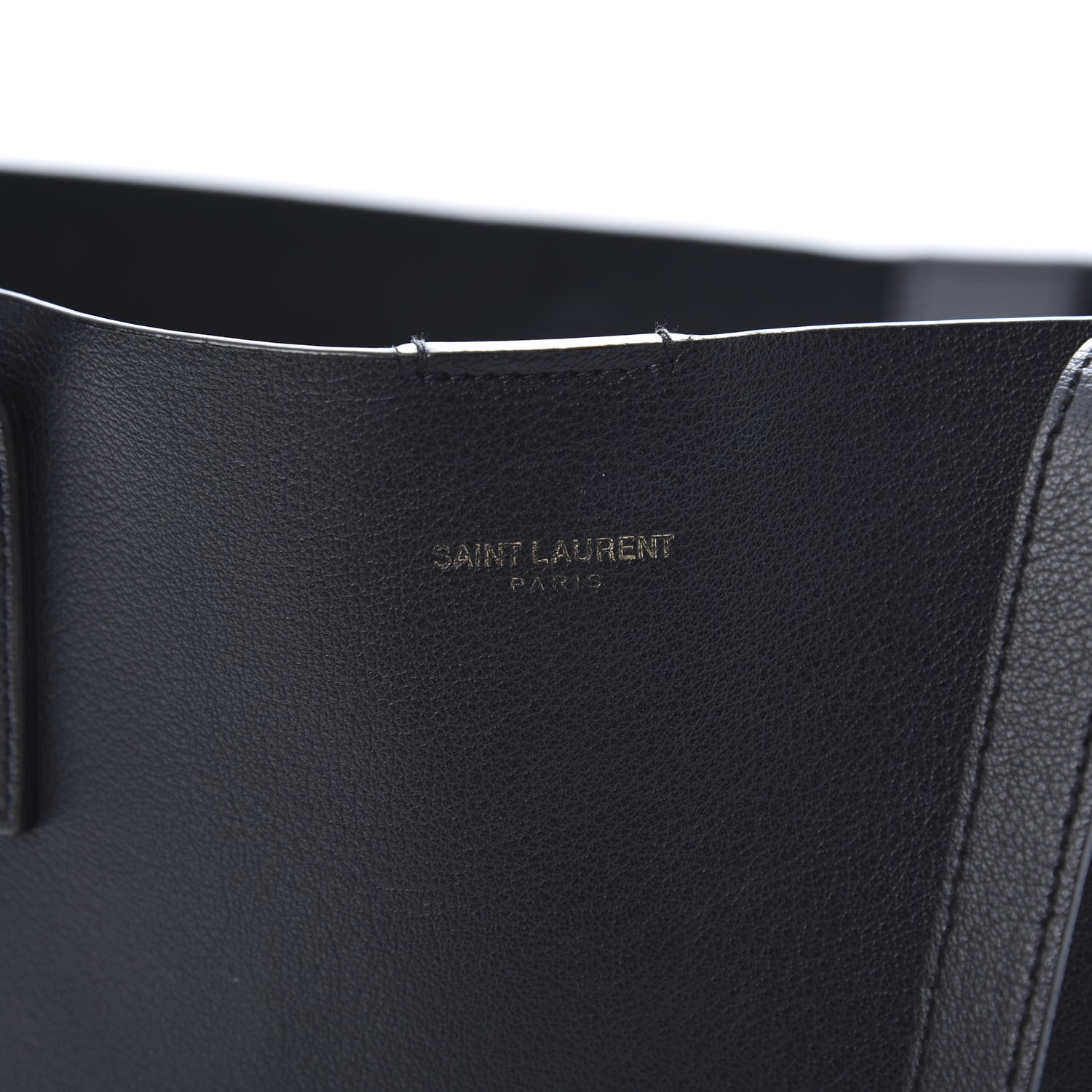 Saint Laurent Calfskin Large Shopping Tote Black 12 of 13