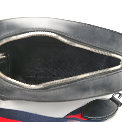 Gucci GG Supreme Monogram Web Shoulder Bag Black Grey 5 of 13