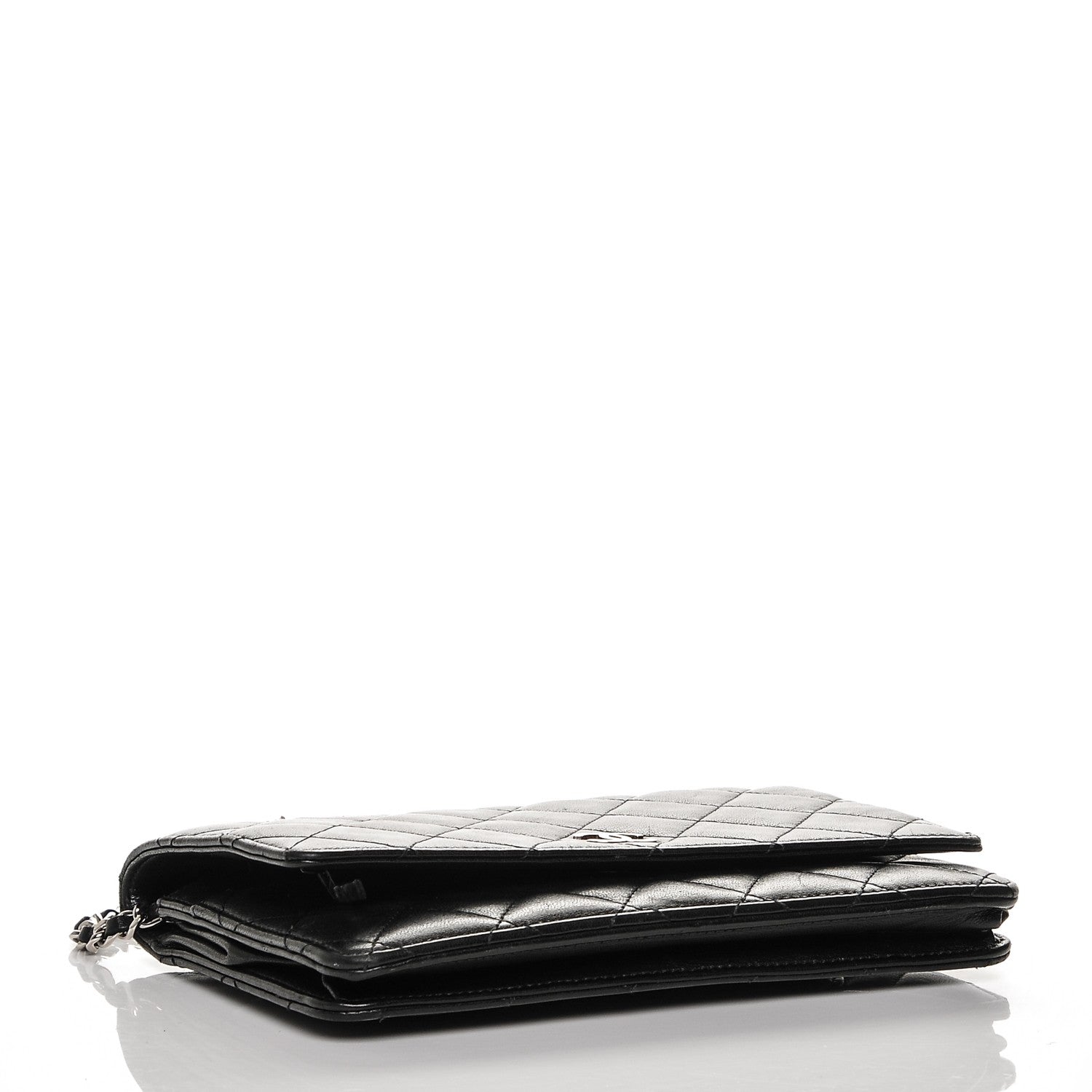 Chanel Lambskin Quilted Wallet On Chain WOC Black 4 of 8