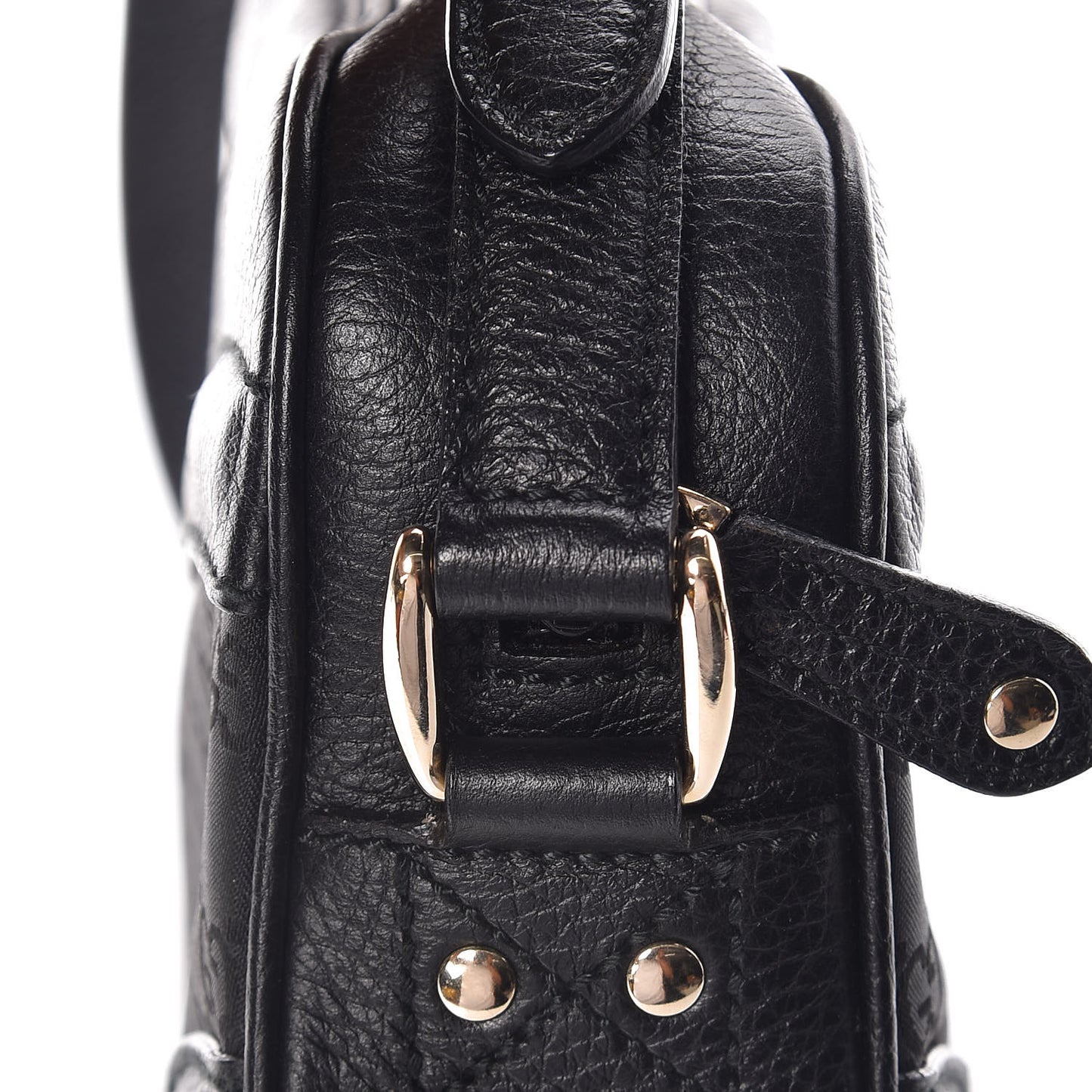 Monogram Crest Shoulder Bag Black