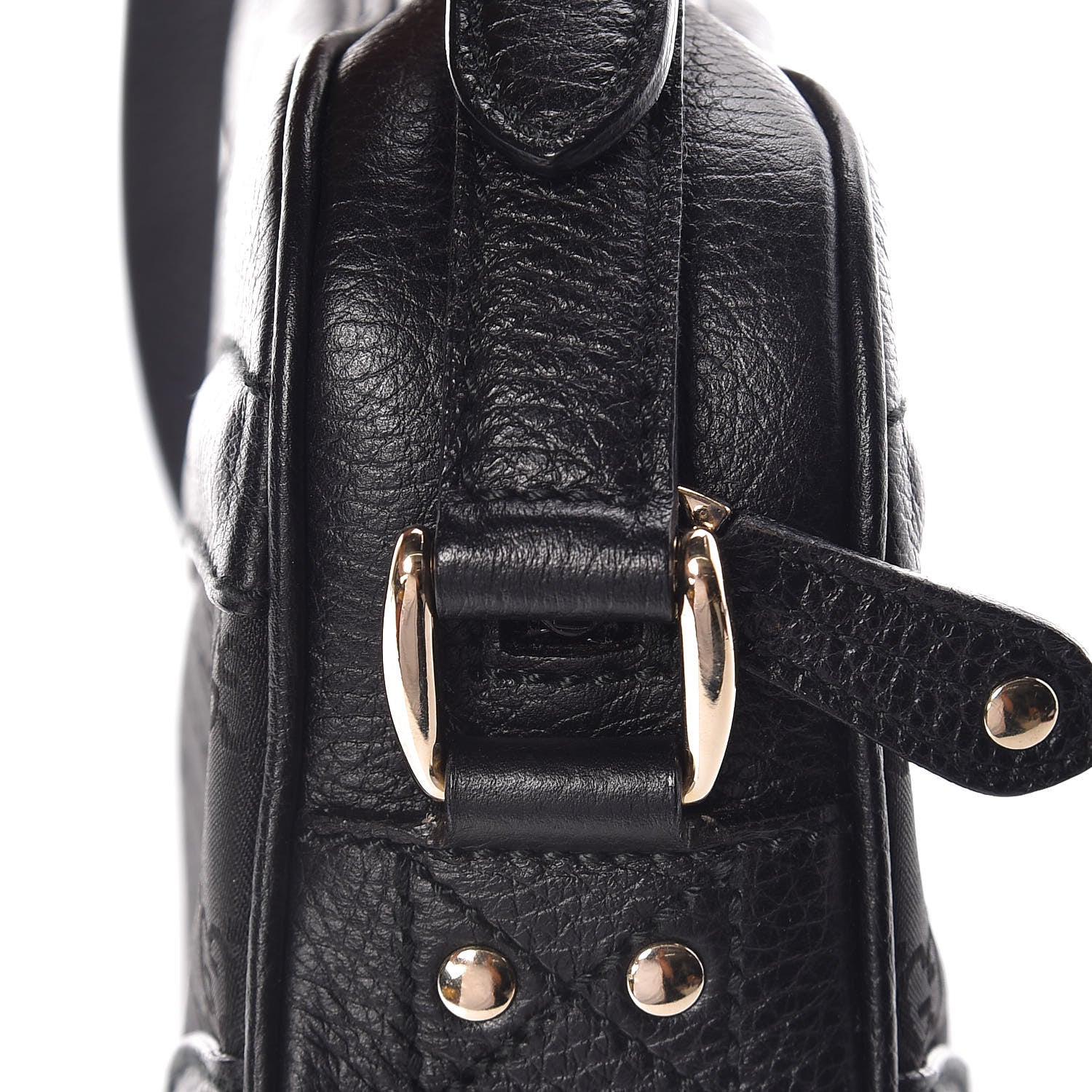 Gucci Monogram Crest Shoulder Bag Black 11 of 12