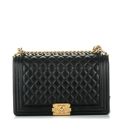 Chanel Lambskin Quilted New Medium Boy Flap Black 1 of 8