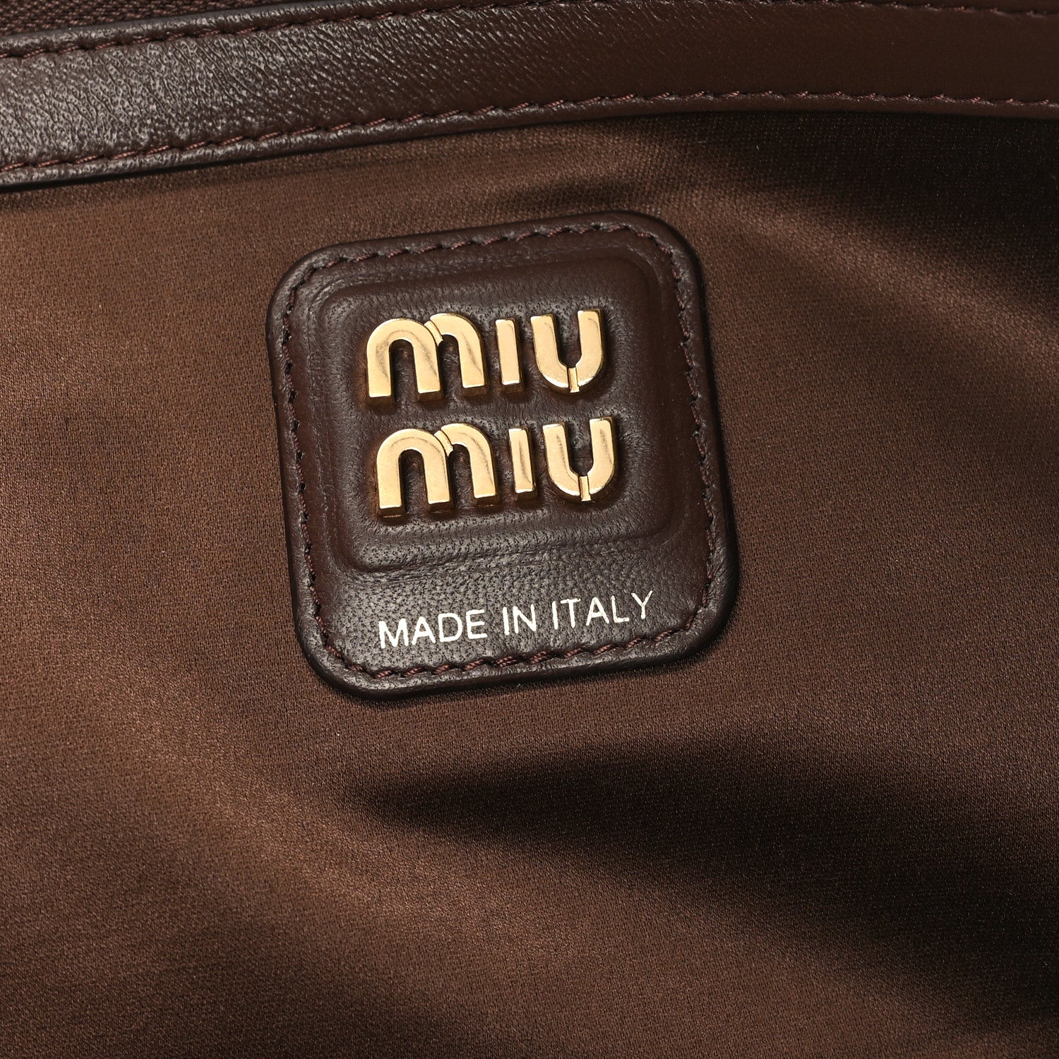 miu様確認 Miu Miu Naplak Patent Beau Top Handle Bag Palissandro 1632993