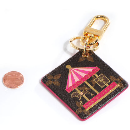 Louis Vuitton Monogram Illustre Carousel Bag Charm Key Ring Pink 2 of 5
