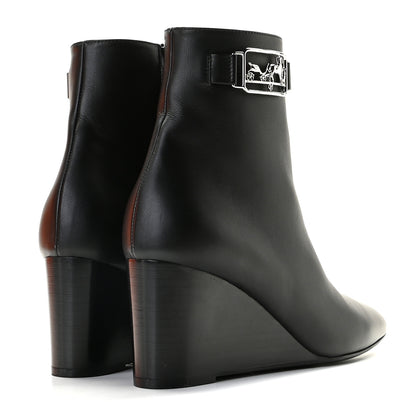 Hermes Calfskin Andrene Ankle Boots 36.5 Black 4 of 14