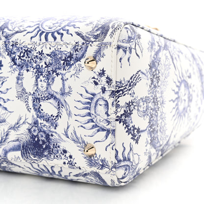 Christian Dior Calfskin Le Soleil Print Medium Lady Dior Blue Multicolor 10 of 12