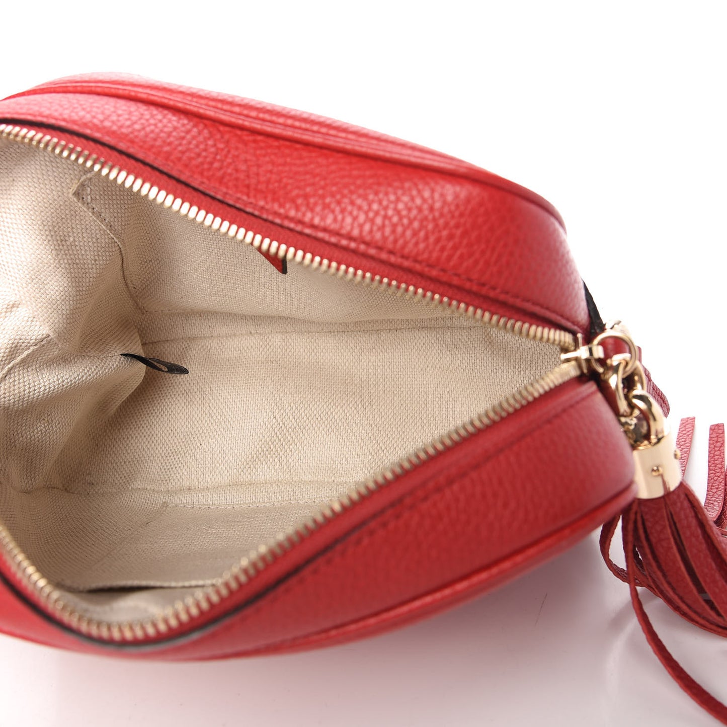 Pebbled Calfskin Small Soho Disco Bag Tabasco Red