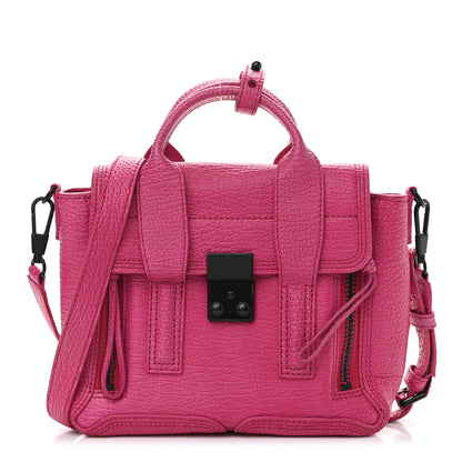 3.1 Phillip Lim Textured Calfskin Mini Pashli Satchel Magenta 1 of 12