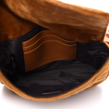 Fendi Velvet FF Embossed Hip Belt Baguette Bag Caramel 5 of 11
