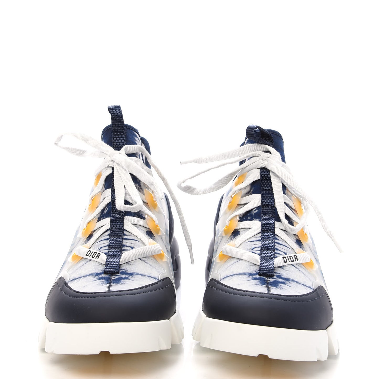 Technical Fabric Tie & Dior Print Womens D-Connect Sneakers 41 Denim
