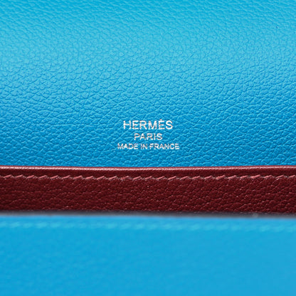Hermes Evercolor Verso Mini Sac Roulis Bleu Frida Rouge H 6 of 9