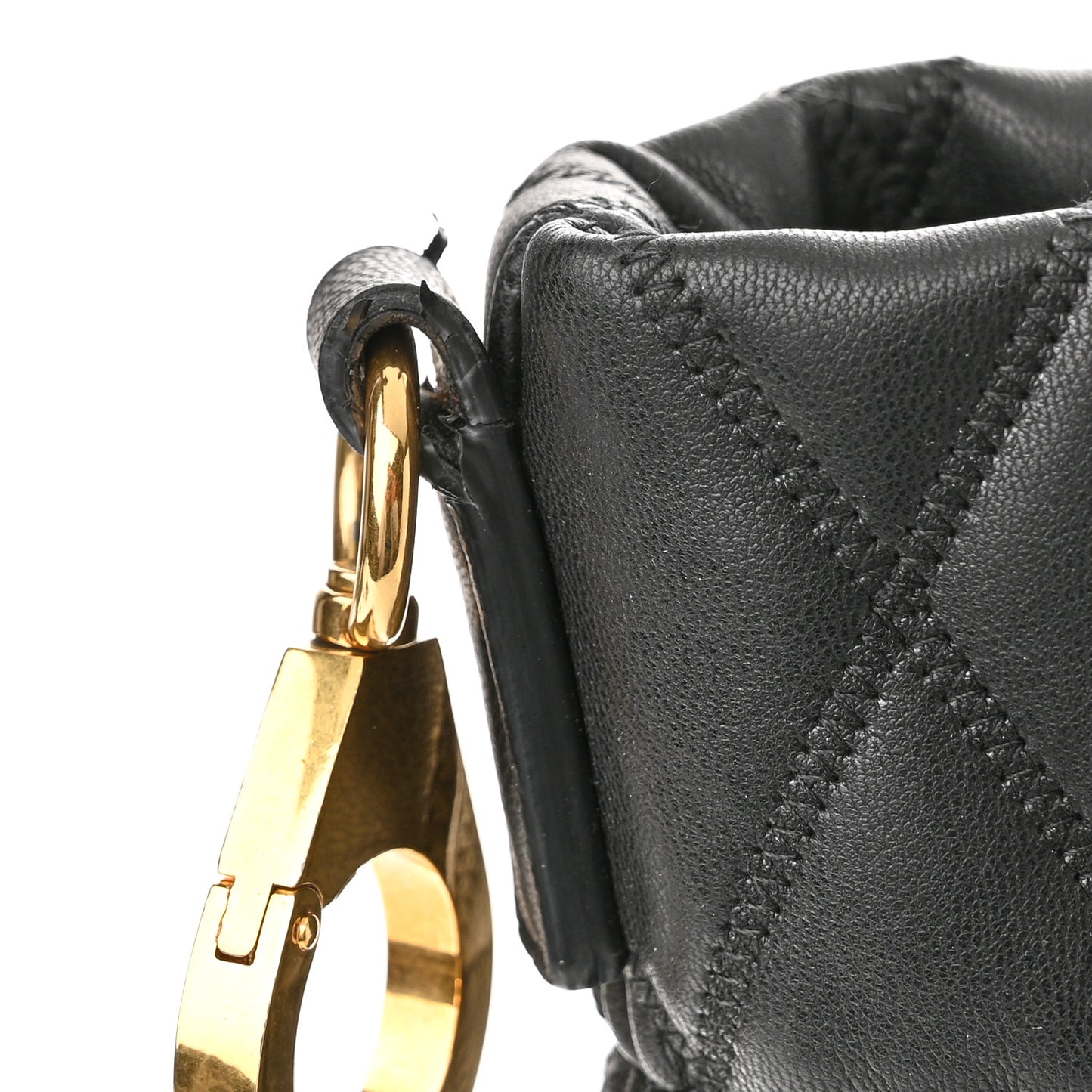 Rubberized Canvas Quilted Duo Backpack Black