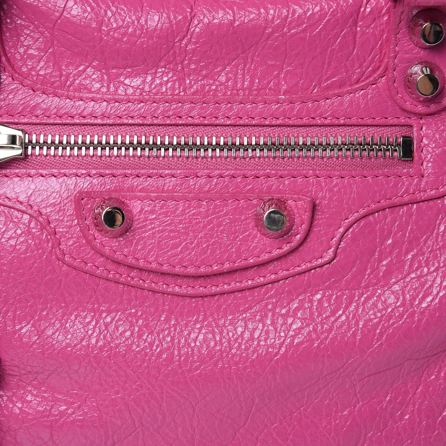 Agneau Classic Silver Hardware S City Rose Flamingo